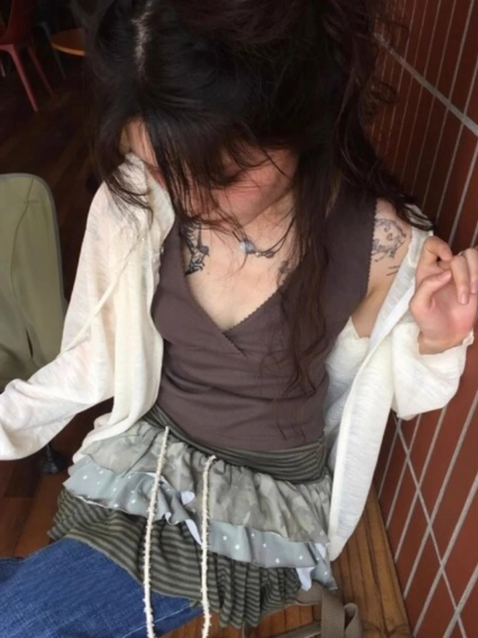 

Casual Spliced Lightweight Y2K Harajuku Sle Pleated Skirt Korean Version Commute Stripe Pattern ort Skirt for Young ...