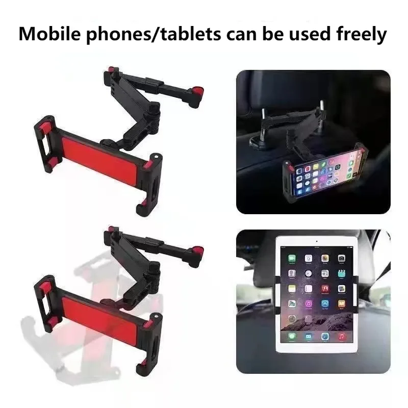 Telescopic Car Rear Pillow Phone Holder Tablet Car Stand Seat Rear Headrest Mounting Bracket for Phone Tablet 4-11 Inch