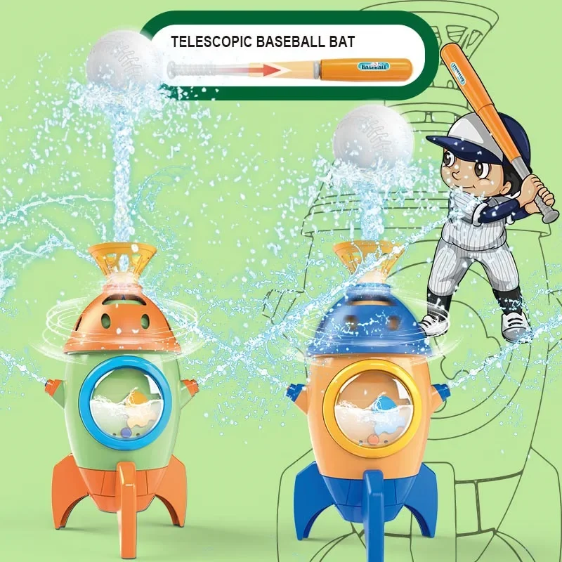 Voar jato de água brinquedo bola lançador rotativo spray imersão jardim quintal wiggle respingo brinquedos divertidos ao ar livre para o presente do miúdo