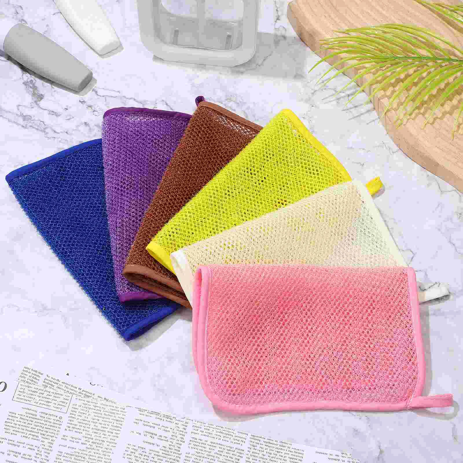 Exfoliërende Gezichtswashandje Body Scrubber Hangende Baddoek Afrikaanse Netspons Douche Loofah Huid Wassen Handdoek Gezichtsmake-Up