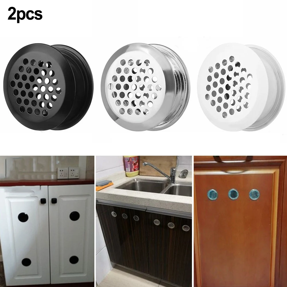 Metal Air Vent Grille, Air Outlet Fresh System, Plugues para gabinete, 2pcs