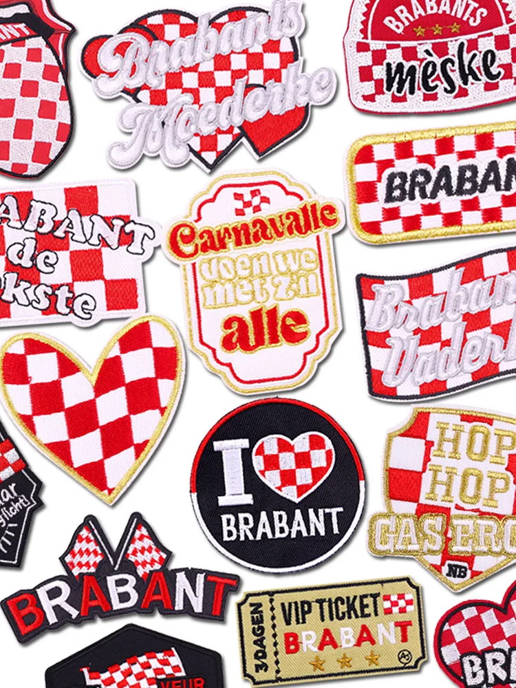2026 Nederland Brabant Embleem Geborduurde Patches Voor Kleding Nederland Carnaval Patch Ijzer Op Patches Uniform Hoeden Naaien DIY - afbeelding 2