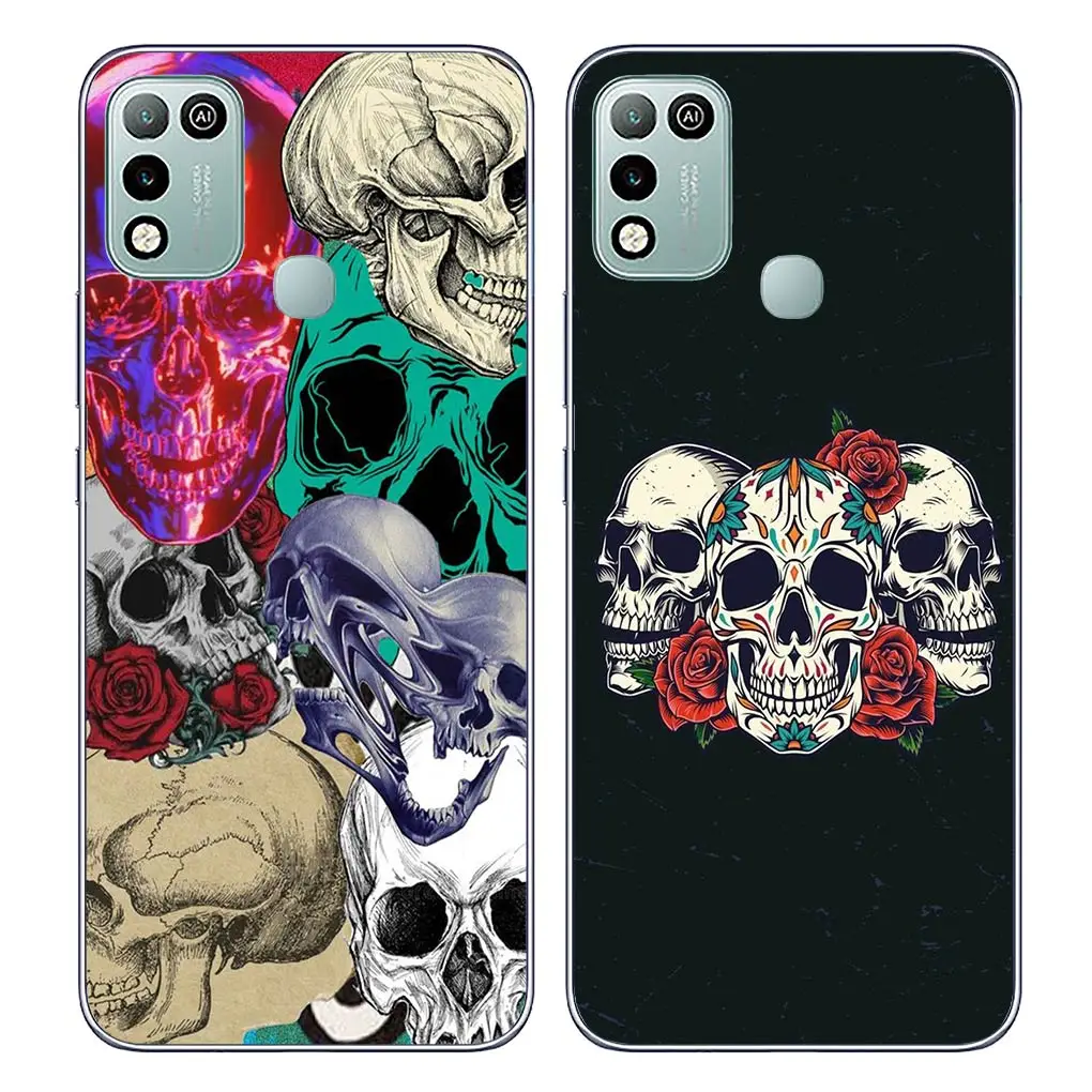 Little Ghost with Halloweens Pumpkin Skull Cover for Motorola Moto Edge 40 Pro 30 neo 20 Fusion Ultra G200 E22 E40 E30 E22I Case