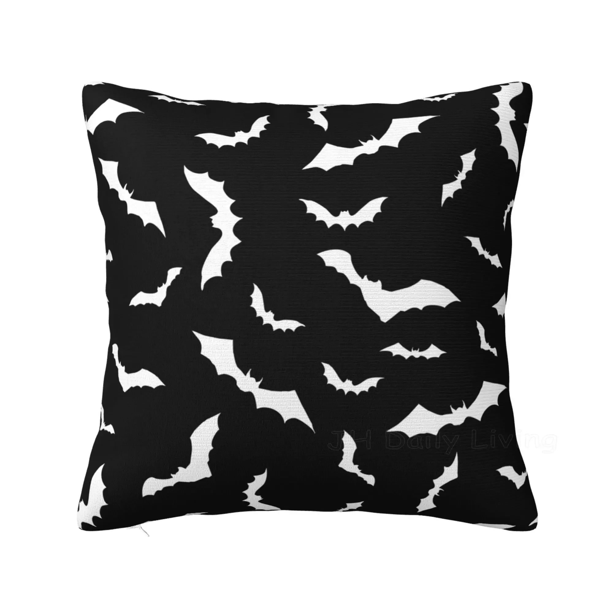 Bats In The Night Cushion Covers Sofa Bed Decoration Halloween Goth Occult Witch Square Throw Pillow Cover Pillow Case