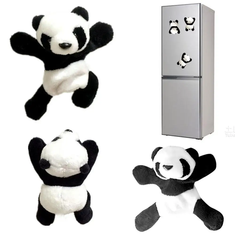 Magnet Refrigerator Sticker Soft Plush Panda Fridge Festival Gifts Tourism Souvenir Fridge Magnet Home Decor Greek Plush Toy