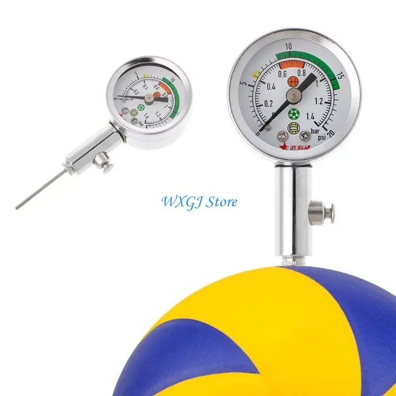 37JE Soccer Ball Pressure Gauge Air Watch Football Volleyball Basketball Barometers