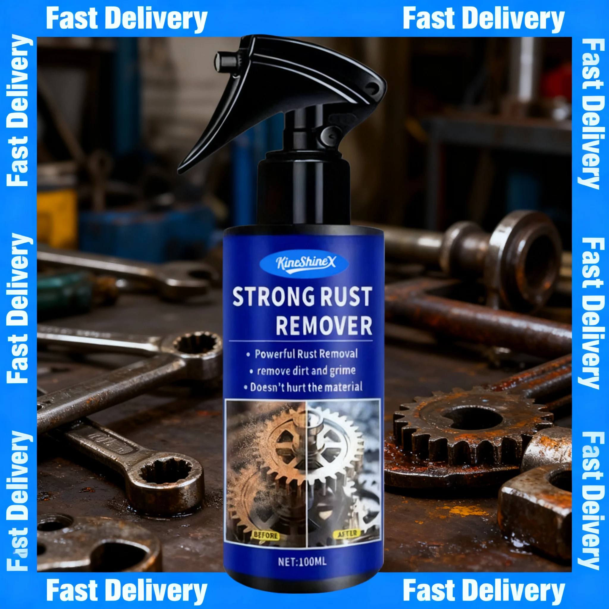 1/3/5pcs Automotive Car Rust Remover Spray Clean Metal Iron Quickly Auto Exhaust Pipe Rust Derusting Spray Stain Removal Agent