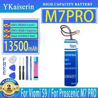 YKaiserin Battery 13500mAh For Xiaomi Viomi S9 For Proscenic M7 M8 Pro/MAX M8Pro U6 Robot Vacuum Cleaner Spare Parts Charging