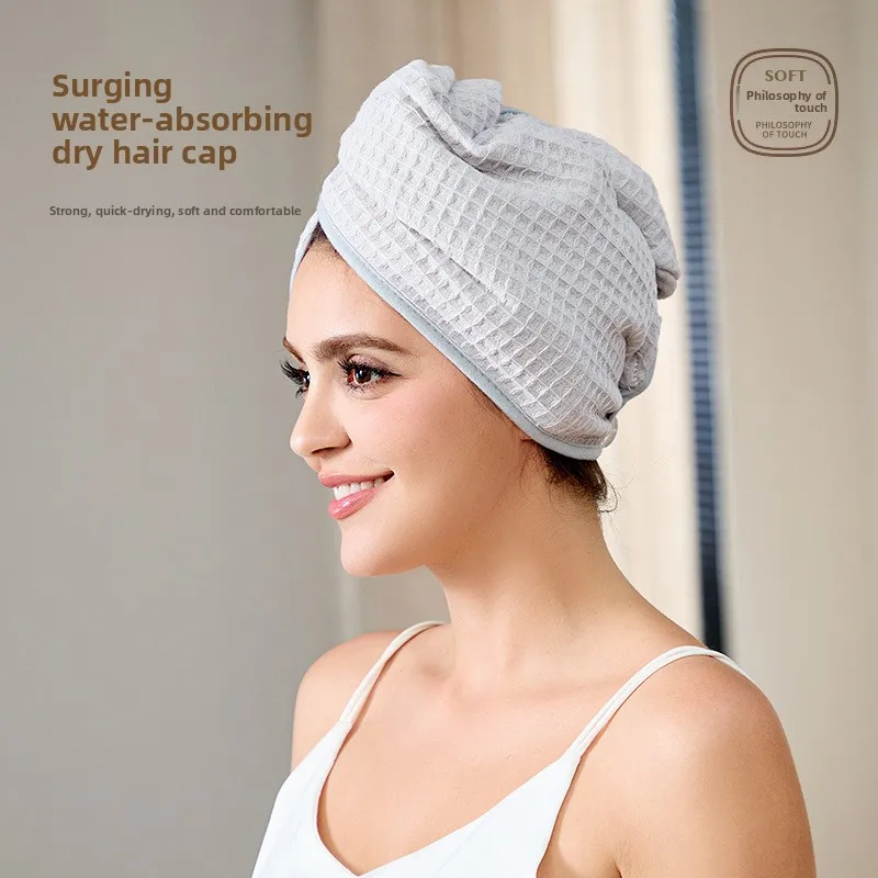 1/3pcs Breathable Waffle Weave Double Layer Hair Wrap Super Water Absorbing Hair Dry Towel