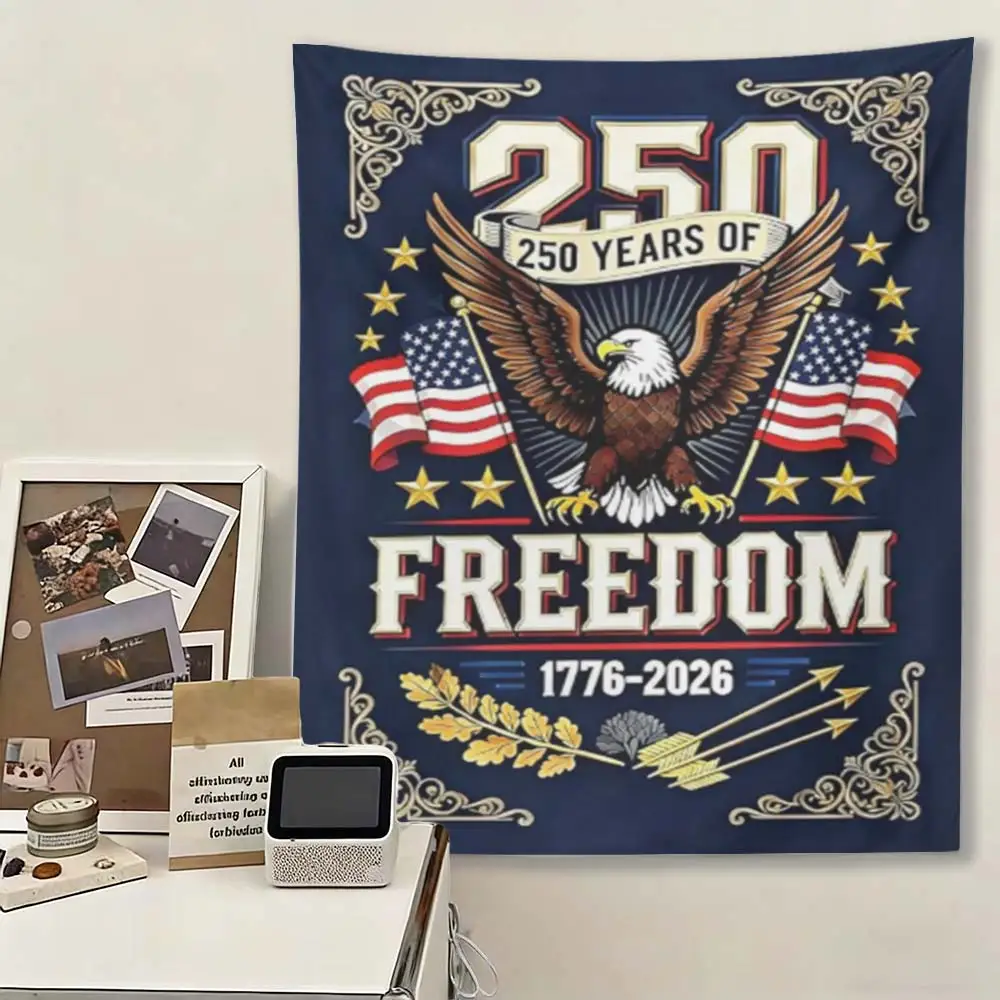 Wandteppich zum Thema „Amerika 250. Jahrestag“ für Schlafzimmer und Wohnheim