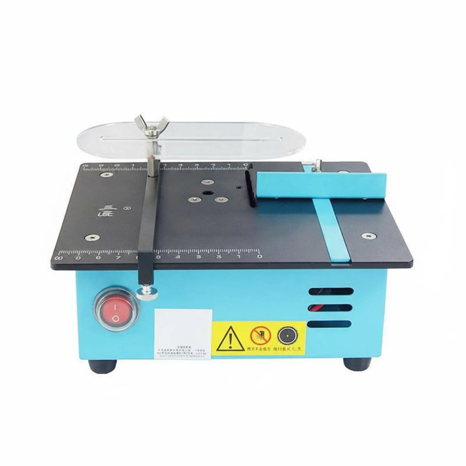 Mini Table Saw 96W Powerful Motor Portable Electric Table Saw Adjustable Blade Height DIY Hobby Cutting Machine for Hobbyists,