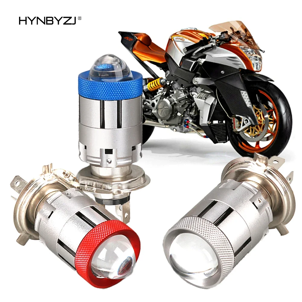 

HYNBYZJ H4 Motorcycle Headlights High Brightness Laser Headlights, Multifunctional 4-mode with Explosive Flash LED Headlights