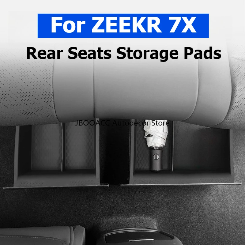 

For ZEEKR 7X 2025 2026 Car Silicone Under The Seat Box Second Row Storage Box Rear Seat Lower Central Storage Organizer Modified