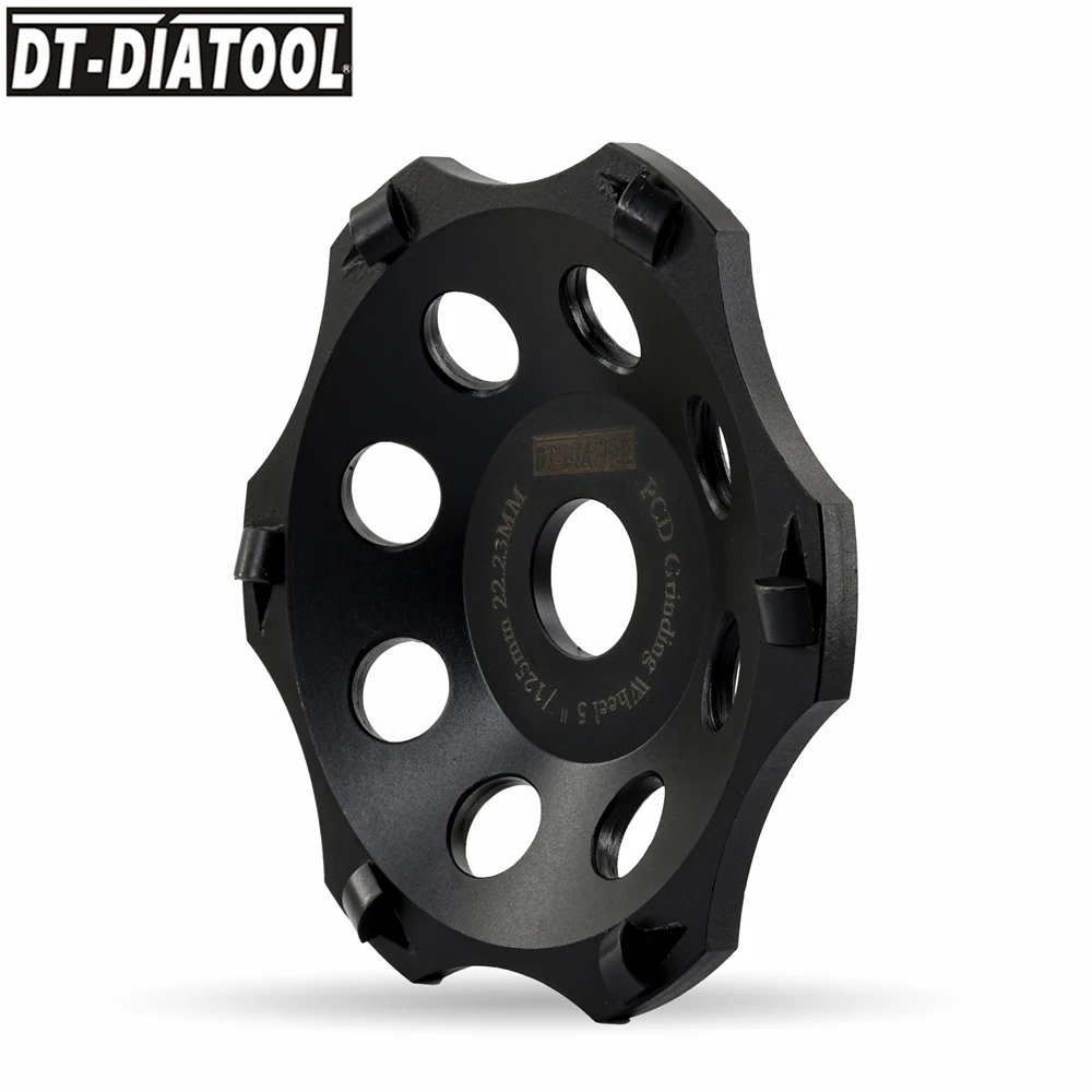 Imagem -02 - Dt-diatool Peça Peças 125 mm Hexagonal Pcd Rebolo Segmento Pcd para Membranas à Prova Dágua Colas Máscaras Grossas Tintas