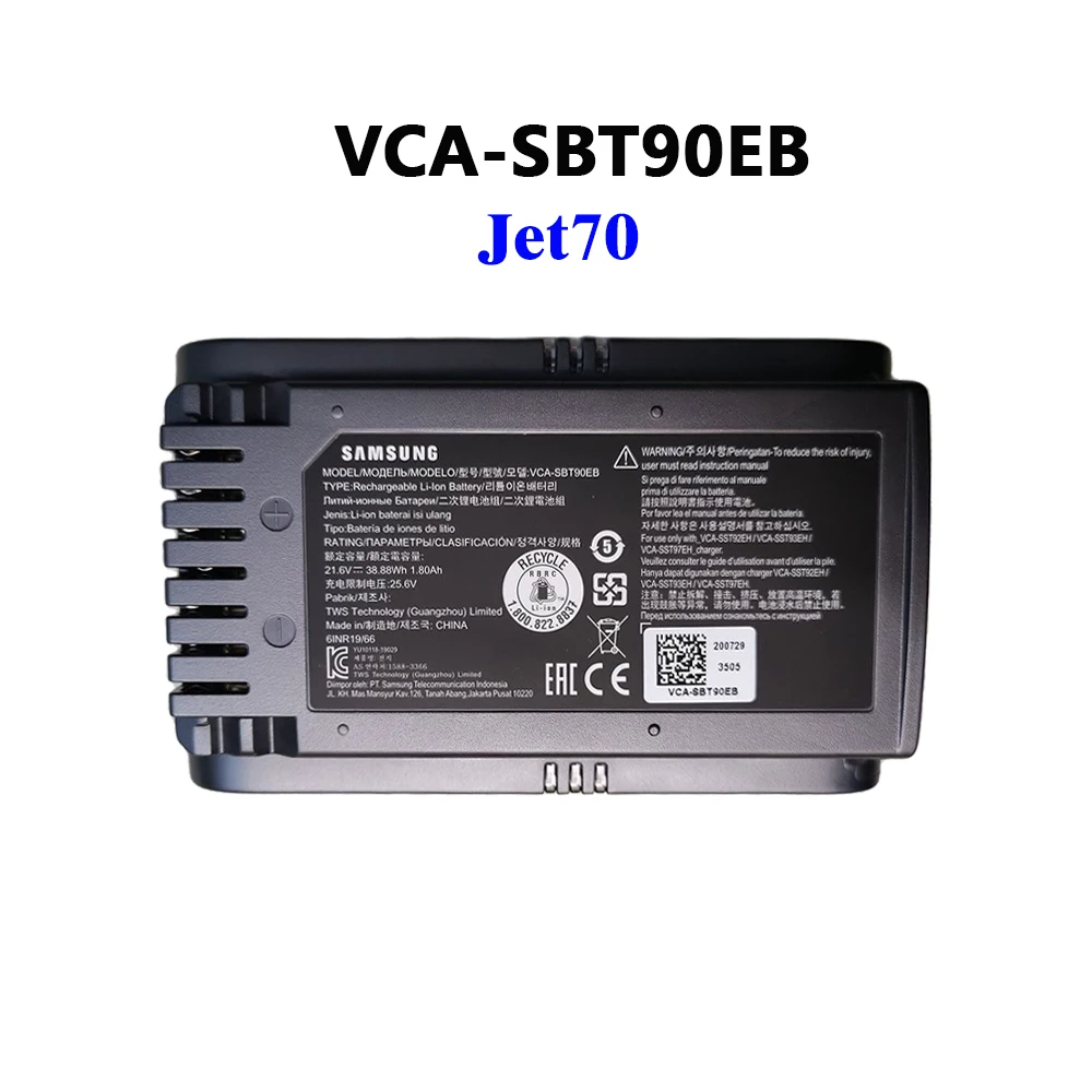 

new original battery for samsung JET70 VCA-SBT90EB VCA-SBT90E batteries