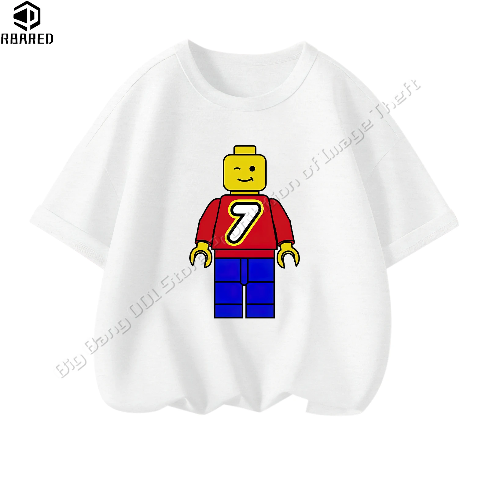 2024 Hot Sale Kids Clothes Loose Stitch 100%cotton Lego Children Clothes Girl Summer Children's T-shirt Tops Cartoon Top Shirts