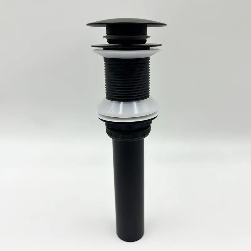 Wall-Mounted Bathroom Sink Faucet with Pop-Up Drain, No Overflow Feature, Modern Design, Easy Install, Suitable for Small