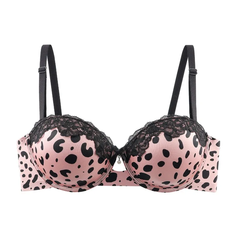 

Best Seller Luxury Leopard Brassiere Wire Free Lift Up Small Bust Boost Anti-Sagging Comfort For Women Daily S M L XL 32-38AB