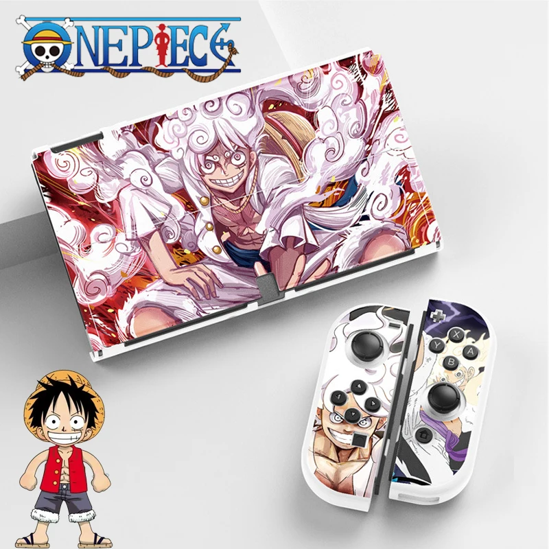 

One Piece Luffy Switch Protective Case for Nintendo Switch OLED Cartoon Anime Console Joycon Cover for Switch NS Game Accessory