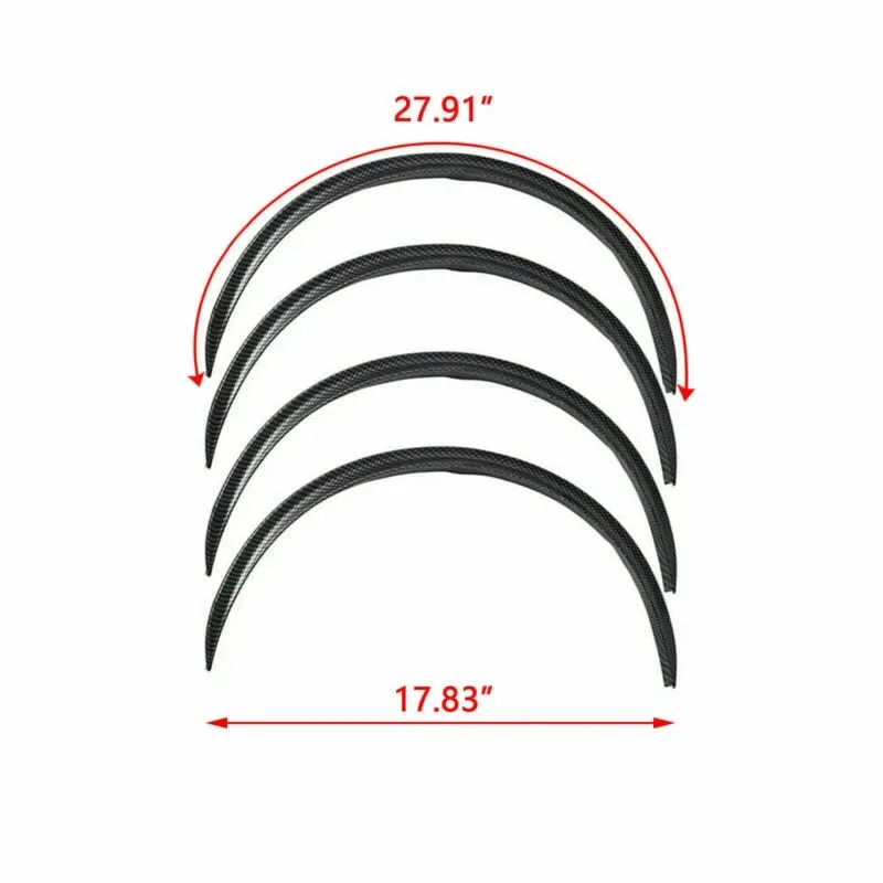 73cm Car Wheel Eyebrow Arch Protector Trim Lips Fender Flare 2p/4pcs Universal Auto Anti-scratch Mudguard Flaring Extended Strip view 5