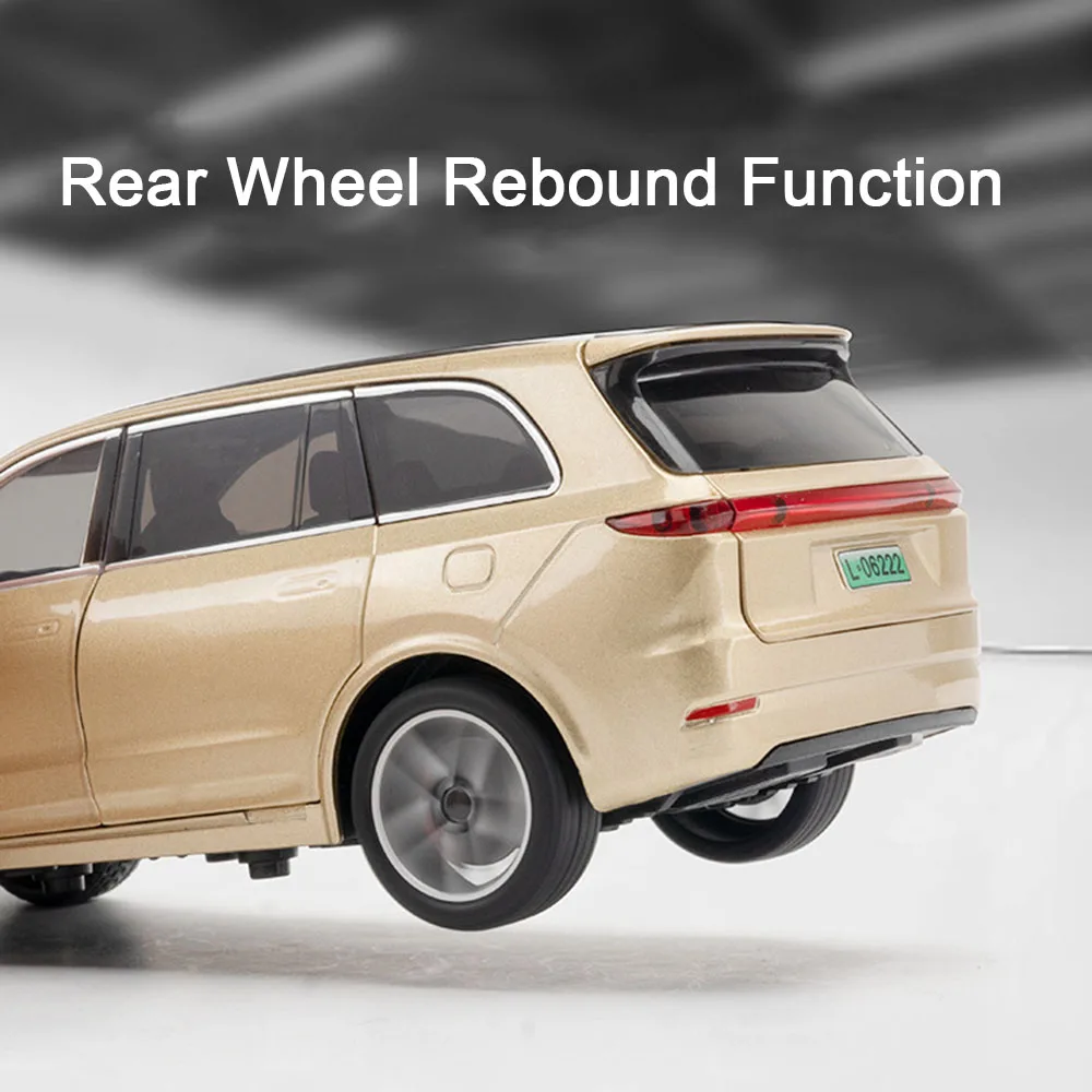 1/24 Li L9 SUV 합금 다이캐스트 자동차 모델 장난감 시뮬레이션 차량, 풀백 사운드 라이트 컬렉션 장난감, 어린이 생일 선물