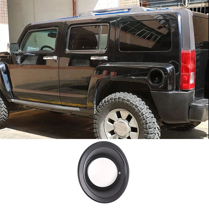 

For Hummer H3 2005 2006 2007 2008 2009 ABS matte black Car fuel tank cap base frame Car accessories