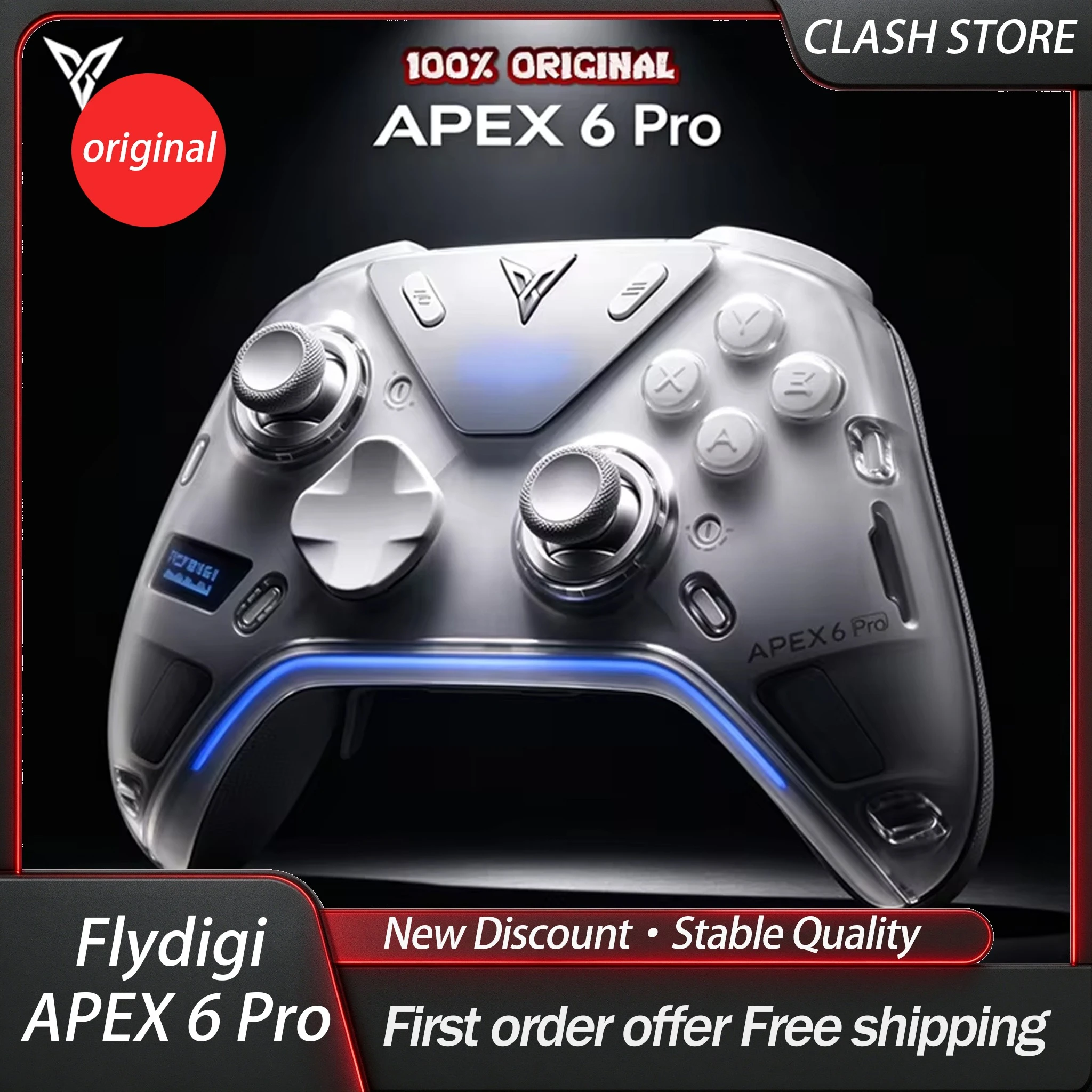 NEW Flydigi APEX 6 Pro Wireless Controller Haptic Feedback TMR Magnetic Joystick 4 VCM Switch Button Gamepad forPC Switch Mobile