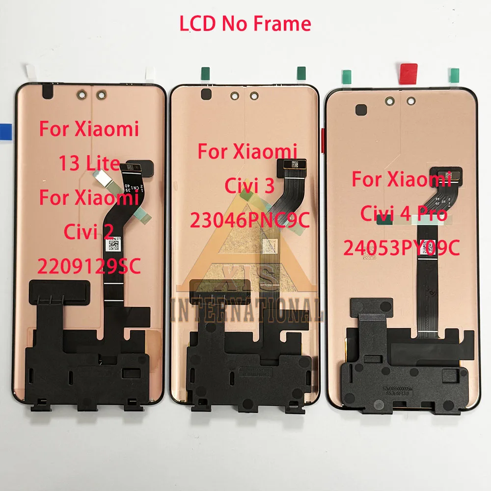 original-655-amoled-for-xiaomi-13-lite-civi-2-lcd-display-screen-touch-digitizer-for-civi-3-civi-4-pro-24053py09c-lcd-frame