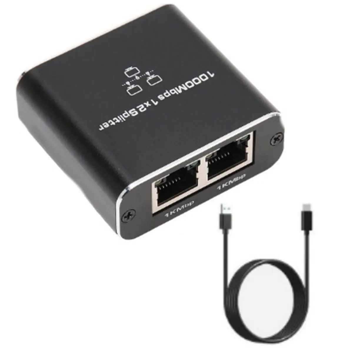 ~CLEARANCE A Network Cable Splitter with 1 to 2 Simultaneous Internet Access Rj45 Splitter with 1 to 2 Switch Ethernet Port Giga