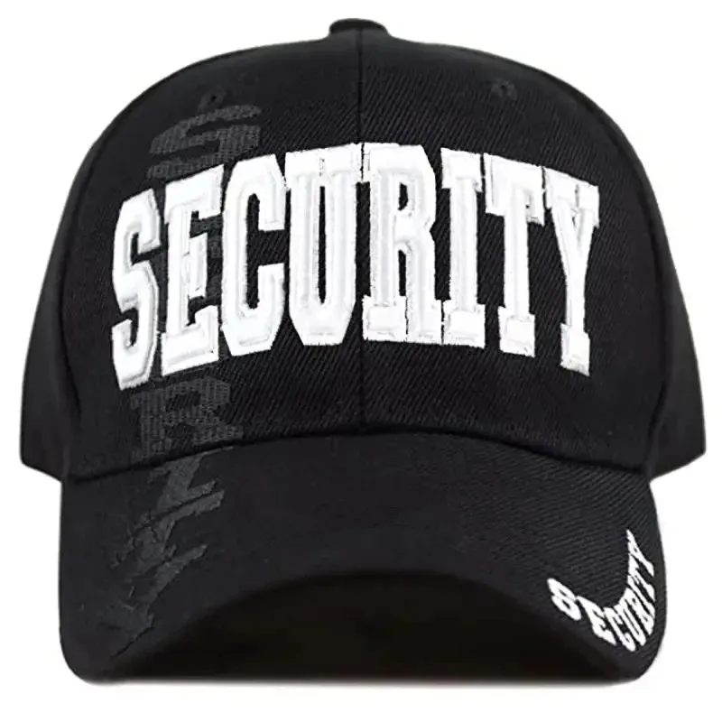 Unisex SECURITY Letter Embroidery Baseball Caps Spring and Autumn Outdoor Adjustable Casual Hats Sunscreen Hat