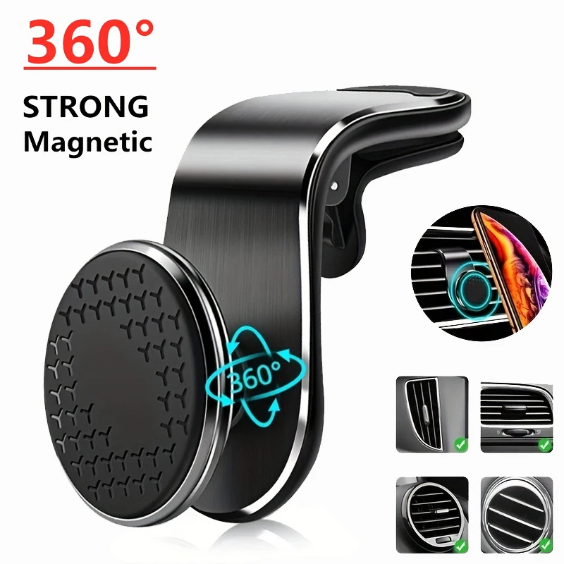 Universal Magnetic Car Phone Holder Stand Air Vent Magnet Car Mount GPS Mobile Phone Support In Car Bracket For iPhone Samsung