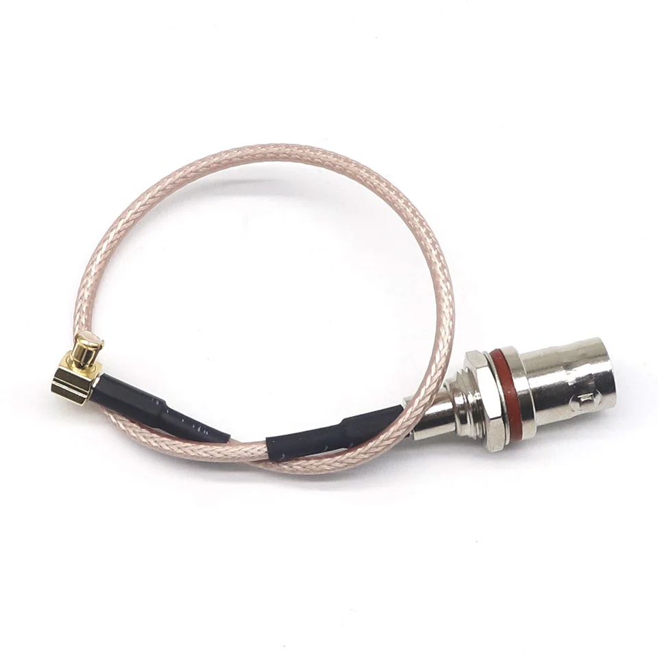 Antenna adapter cable BNC waterproof female connector to MCX male elbow connector Ultrasonic flaw detection RF antenna feeder