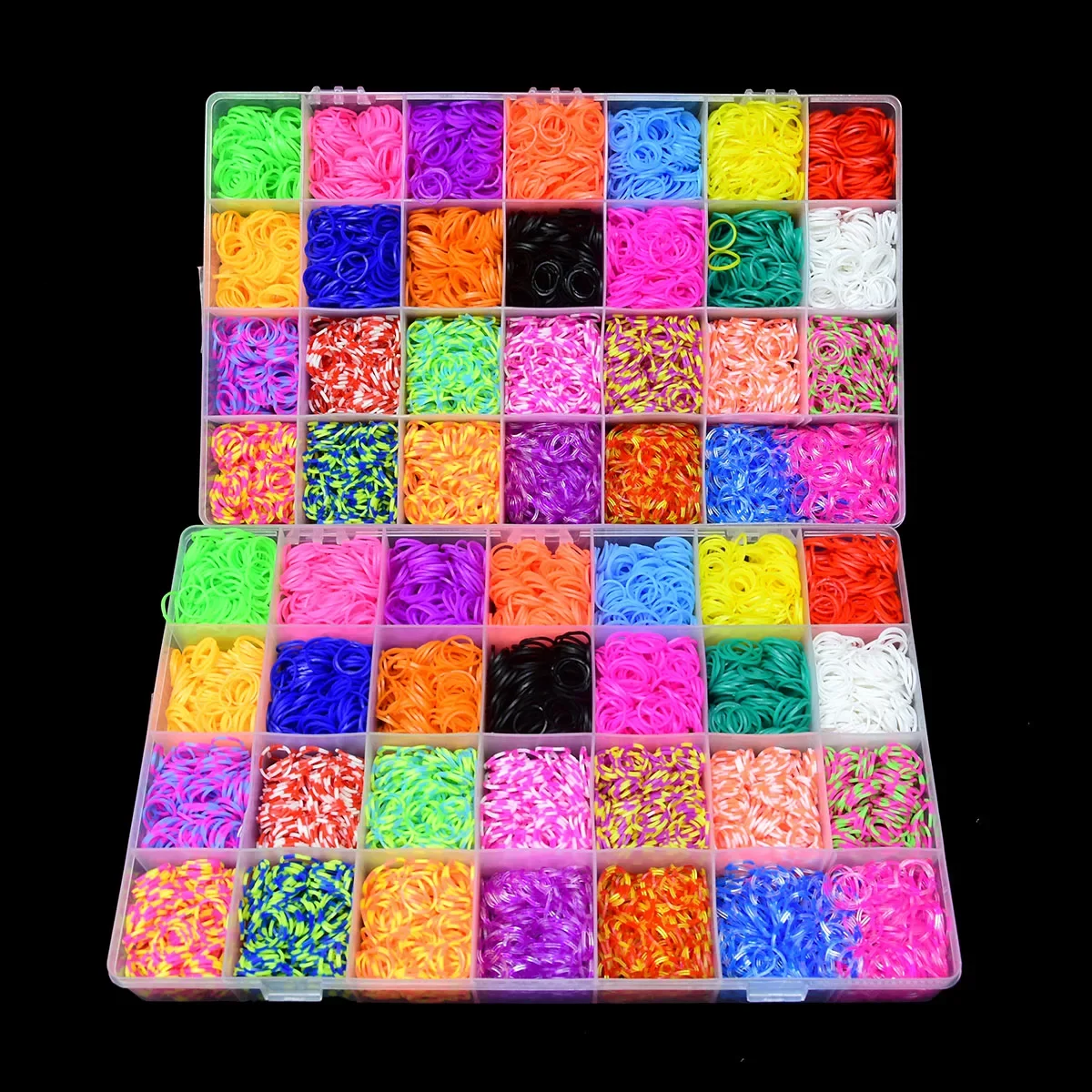 10000pcs Loom Rubber Bands Kits Beads Toys Set Hand Knitting Machine Handmade DIY Rainbow Weave Color Bracelet Girl Gift