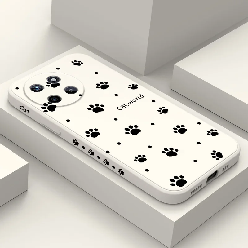 

Brilliant Cat Paw Phone Case For OPPO Realme 14 13 12 11 10 9 9i 8 8i 7 Pro Plus C35 C21Y C25Y C25 4G 5G Liquid Silicone Cover