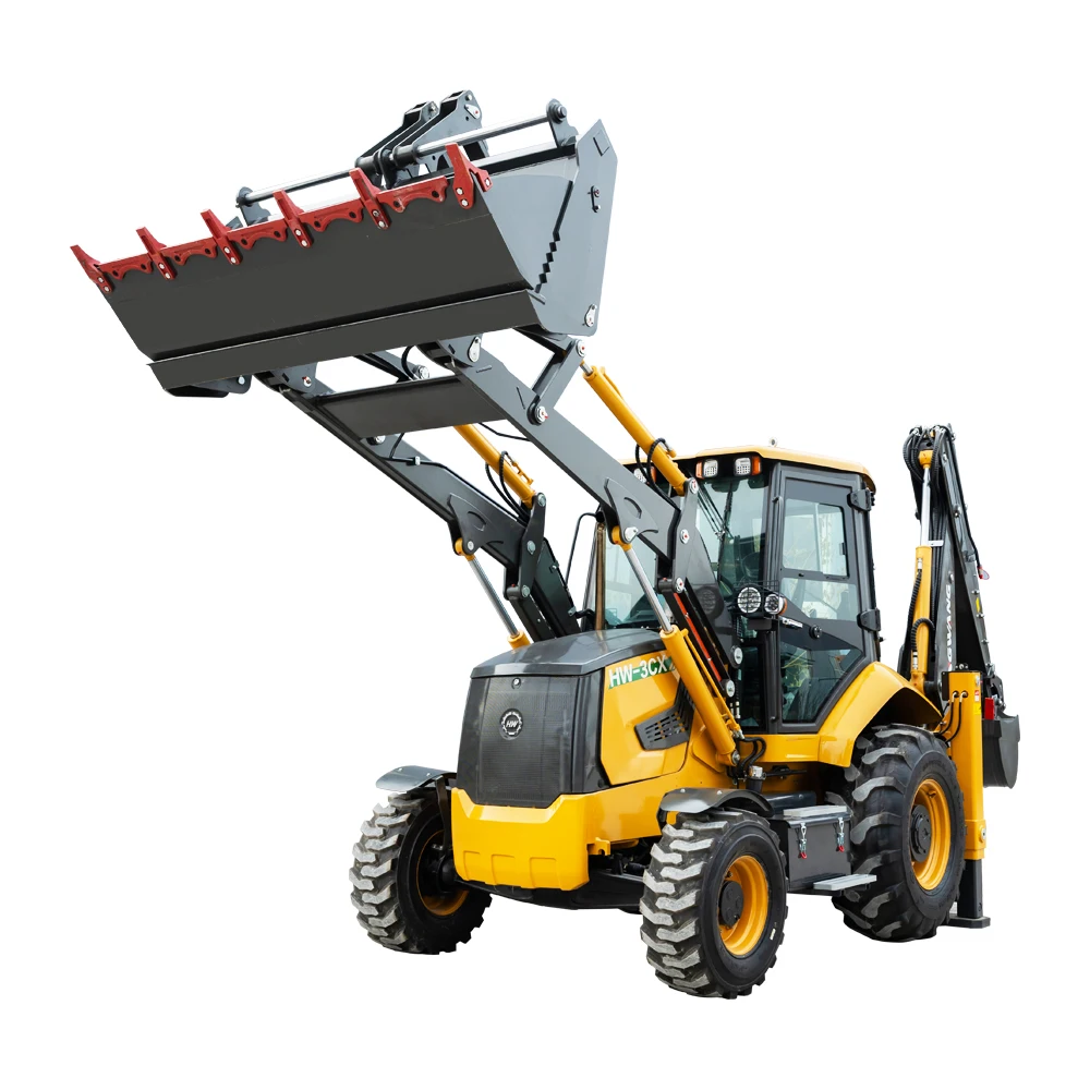 4x4 لودر حفار 7.8 طن متعدد الأغراض 114HP 4WD لجميع التضاريس على الطرق الوعرة مخصص للبيع حفارة لودر زراعي