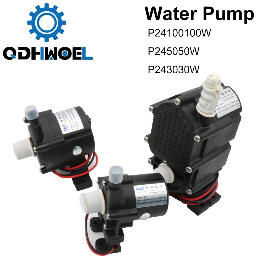 QDHWOEL Water Pump P2430 P2450 P24100 for S&A Industrial Chiller CW-3000 AG(DG) CW-5000 AH(DH) CW-5200 AI(DI)