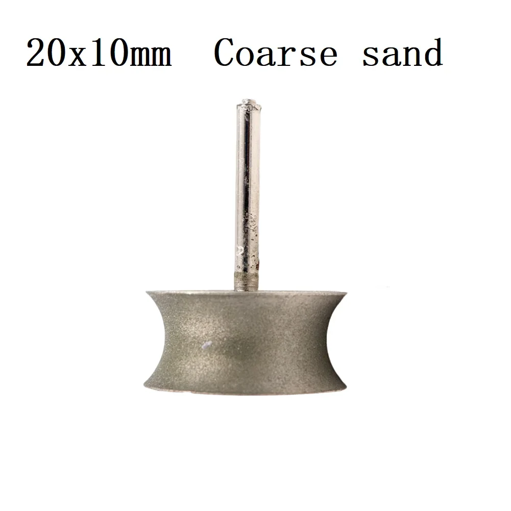 

6mm Shank 120 Grit Concave Diamond Abrasive Wheel Arc Head Grinding For Jewelry Stone Carving Polishing Abrasive Tools