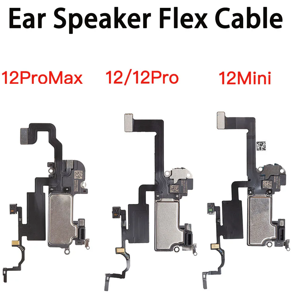 Ear Speaker Flex Cable Replacement For iPhone X XR XS 11 12 Mini Pro Max Top Loud Speaker With Microphone