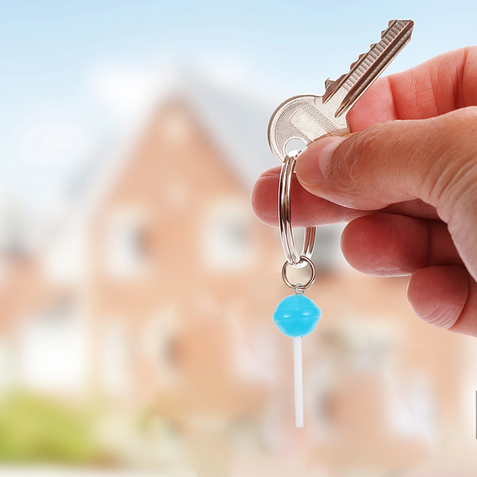 

30Pcs Resin Lollipop Pendant Charms Durable Not Fade Hand Feeling Keychain Decor Lollipop Keychain Pendant Keyrings Decor