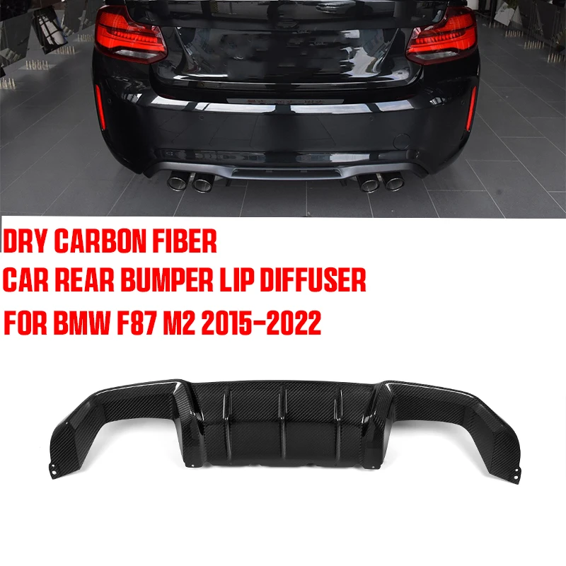 Dry Carbon fiber Tech Rear Bumper Lip Diffuser Splitter For BMW 2 Series F87 M2 2015-2022 MP Style Diffuser Lip Chin Body Kits