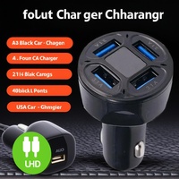 4-Port USB Car Phone Charger - 66W Fast Charging QC3.0 for iPhone/Xiaomi/Samsung