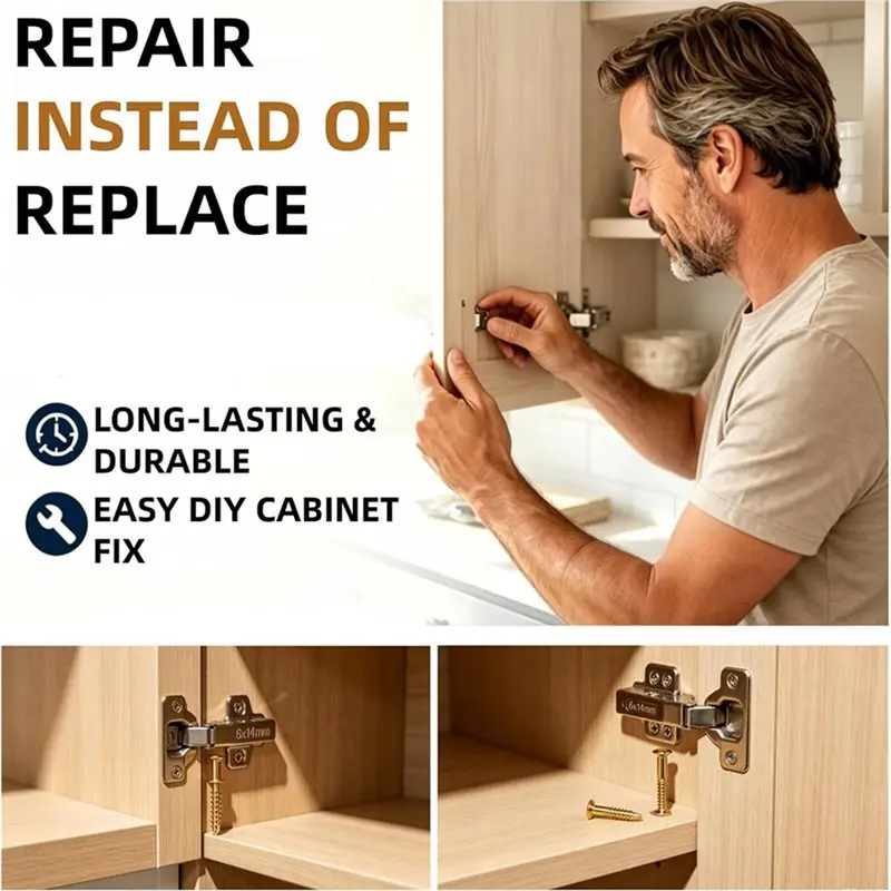 Thread Repair Screws For Tile Stone Wood For Cabinet Hinge Repair 100PCS Short Expansion Screw Set For Cabinet Hinge Repair-AA26