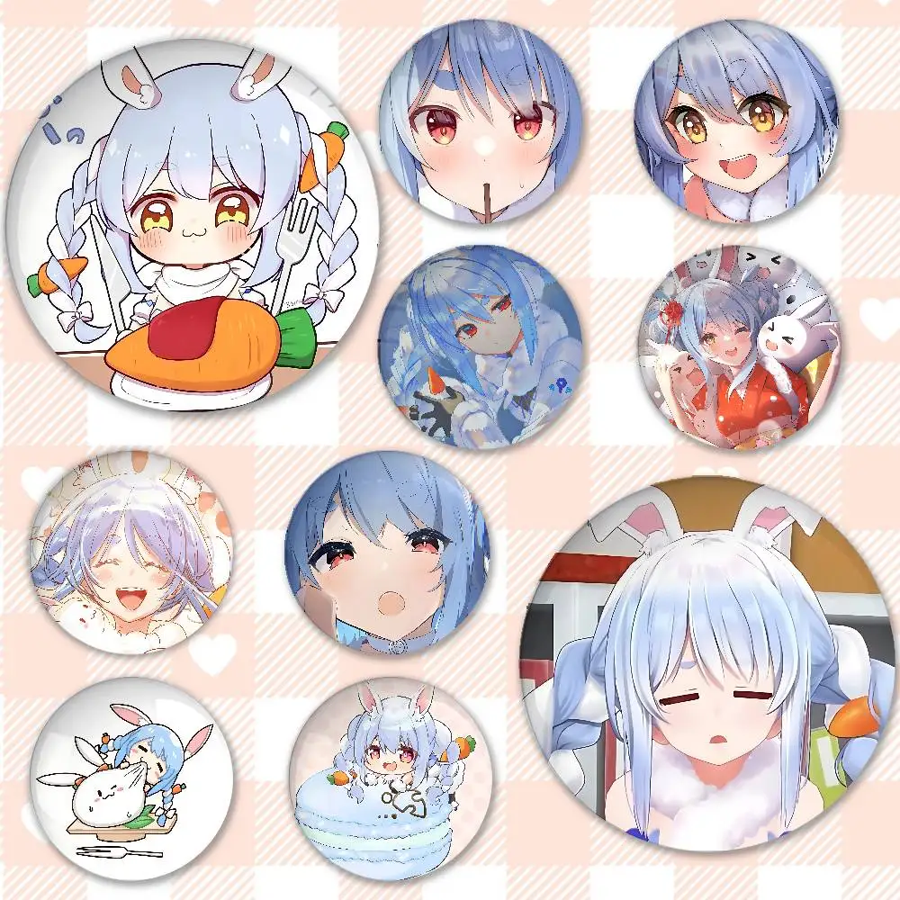 

U-Usada P-Pekora Cute Hallway Badges Lapel Pins Cartoon Venti Wanderer Brooch Badge Fans Toys Gifts Men Women Accessories