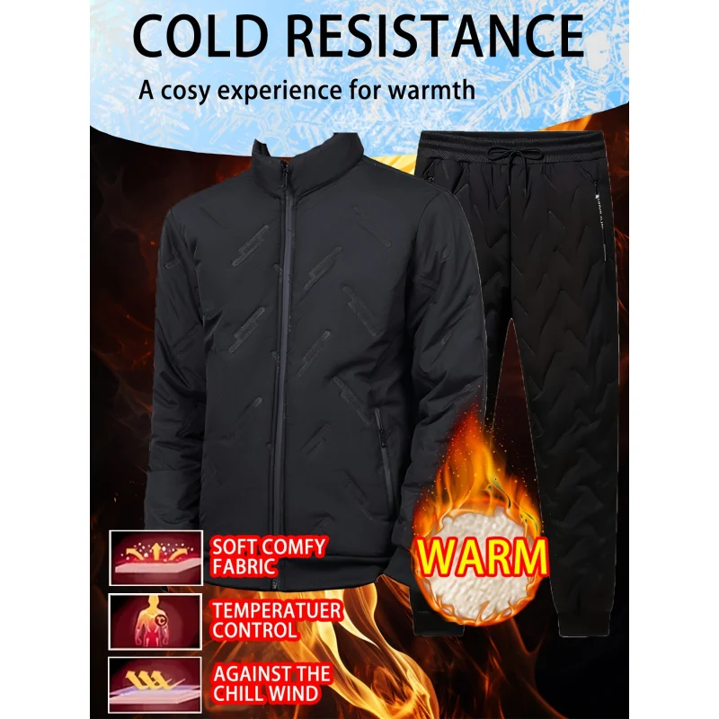 Winter Casual Clothes and Pants Windproof Blackfriday Sales Items Cheapest With Free Shipping Set Tool Purchase Zipper Men