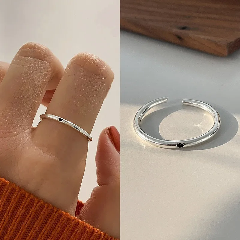 PANJBJ 925 Sterling Silber Perle Unregelmäßigen Ring für Frauen Shell Überlappende Hohl Süße Design Schmuck Geschenk Dropshipping – Detail 17