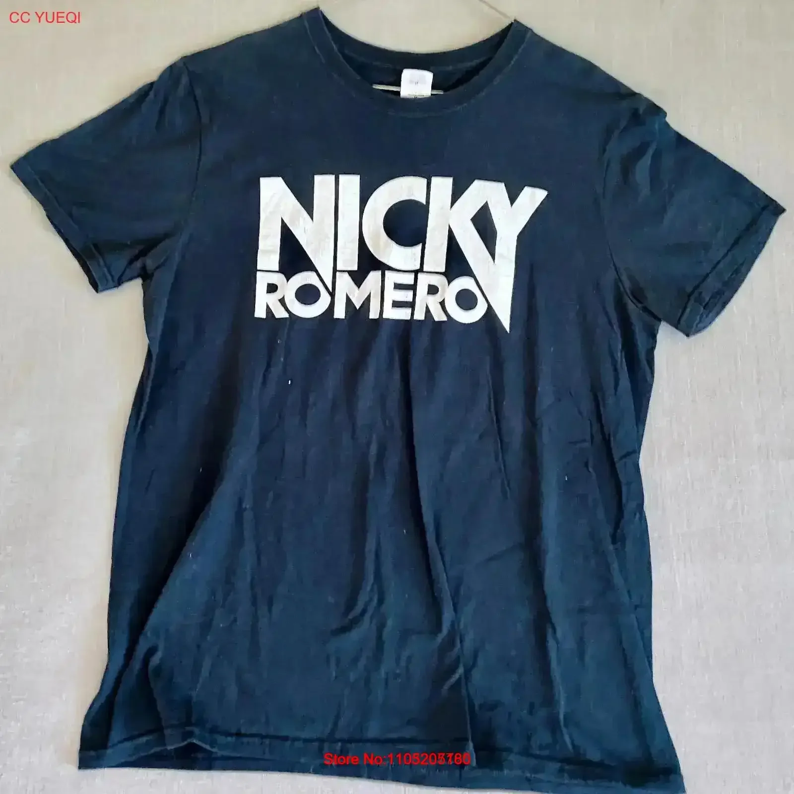 Nicky Romero holandés DJ camiseta EDM hombres medio concierto vintage lavado gráfico transpirable ligeramente suave moda elegante homme