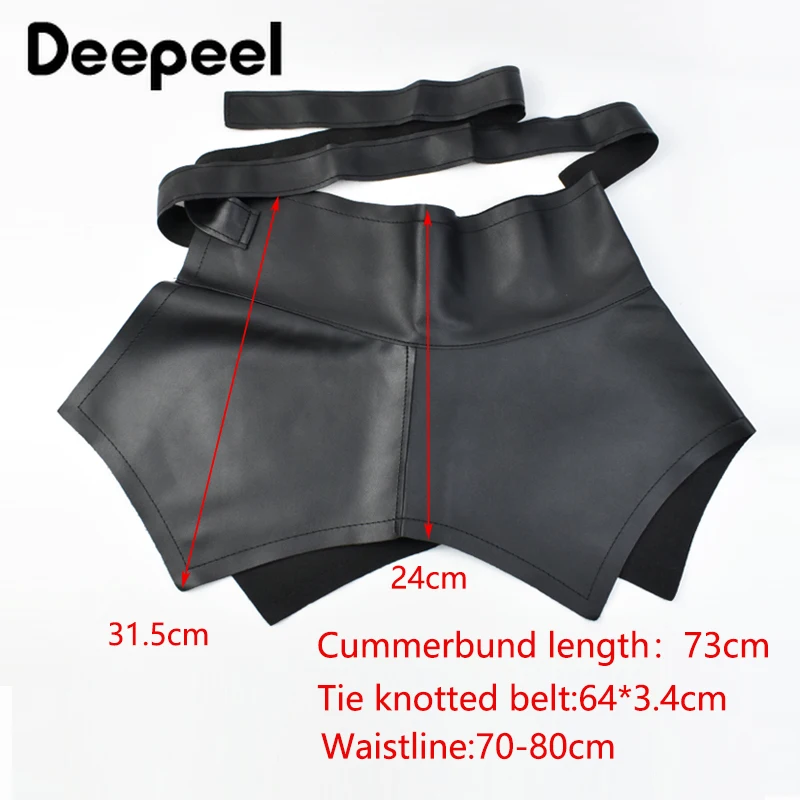 Deepeel-Cummerbunds pour femmes, ceinture corset à nœud, jupe en cuir de luxe, ceinture décorative, accessoires de bricolage, mode, 31.5x73cm, 1 pièce