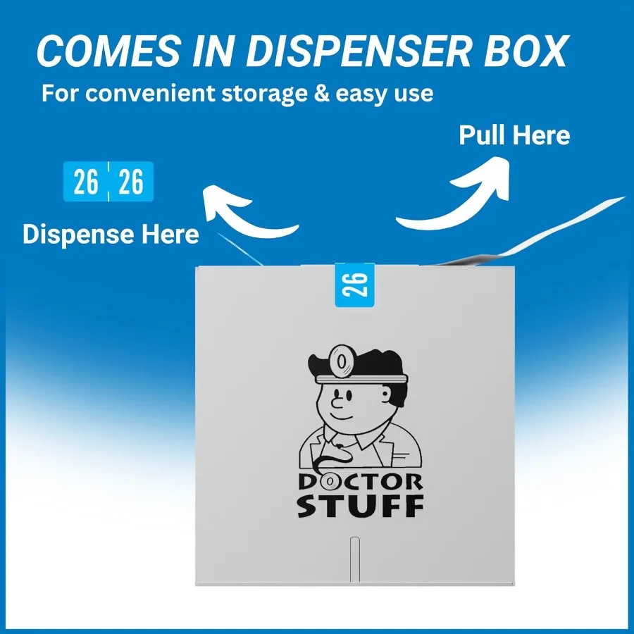 2026 Маленькие годовые этикетки Доктор Вещи 2026 Наклейки с диаграммой Светло-голубые цветные кодовые вкладки Продукты Стиль США Сделано года Наклейки для En