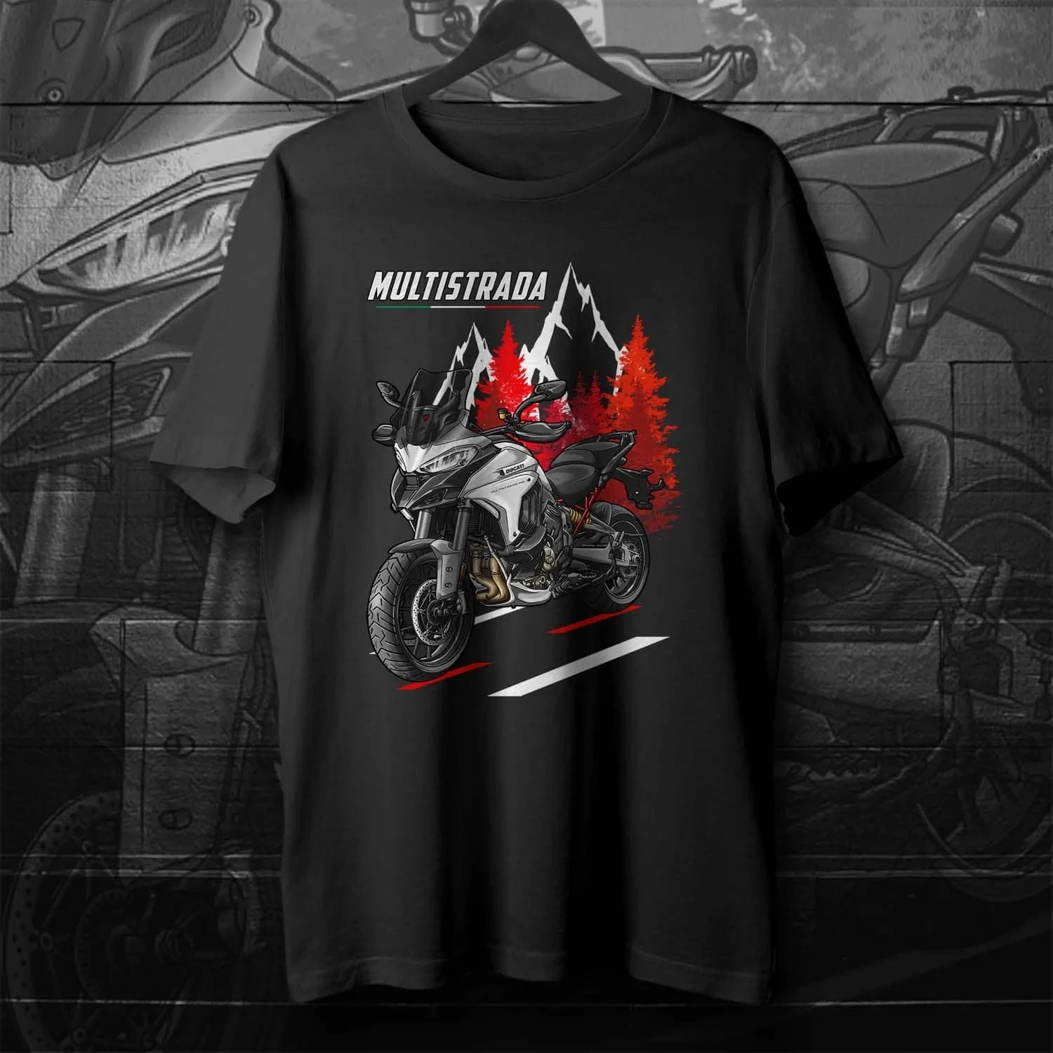 2021-2024 Models Italy Multistrada V4 Motorcycle T-Shirt 100% Cotton O-Neck Short Sleeve Summer Casual Mens Tee Rider Streetwear image 3