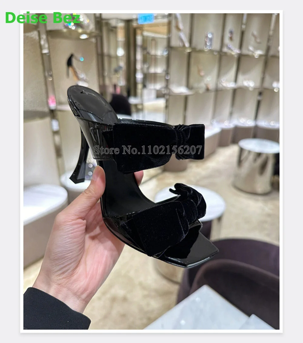 Satynowe kapcie z kwadratowymi noskami dla kobiet 2024 New Thin High Heel Party Elegant Sexy Fashion Dress Shoes